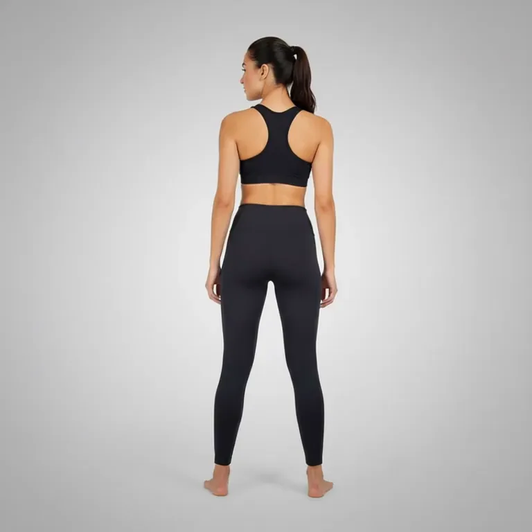 Legging Essencial Preto Power — vídeo de costas